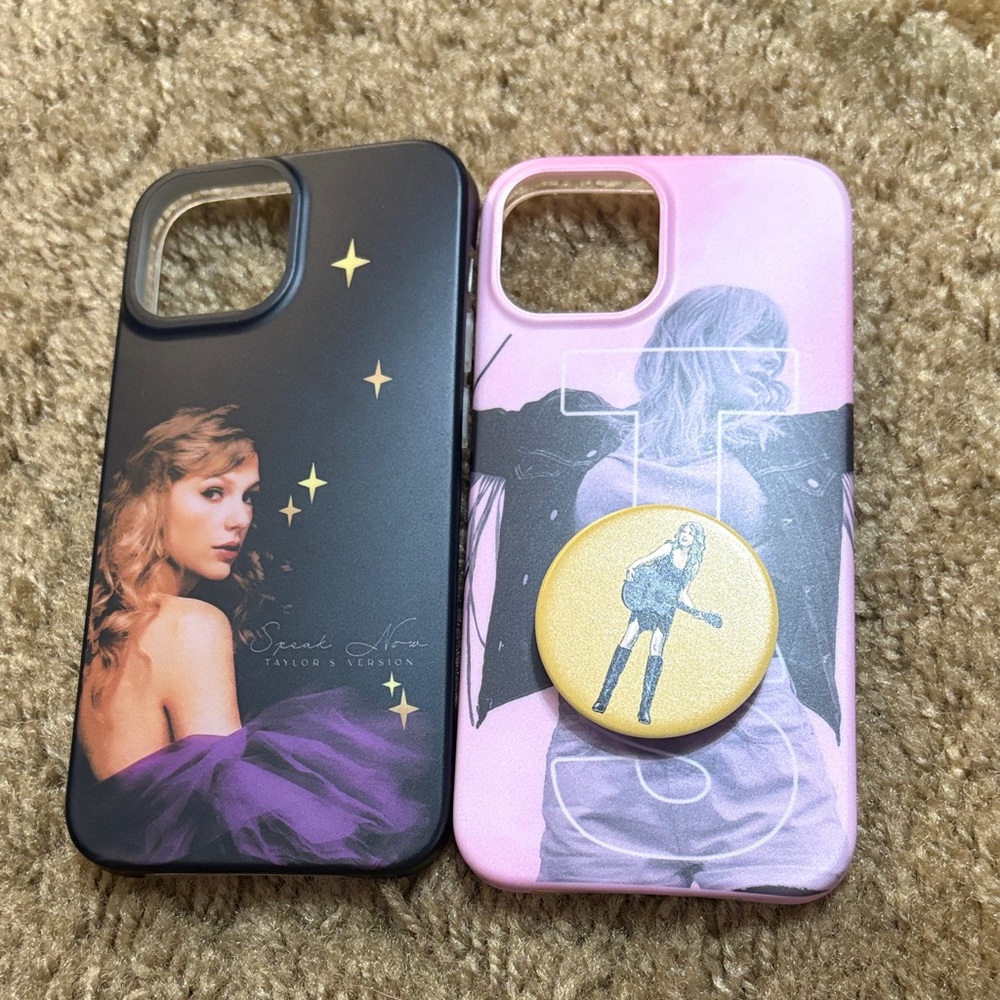 Taylor Swift Starry Black and Pastel Pink Phone Cases iPhone 13 mini